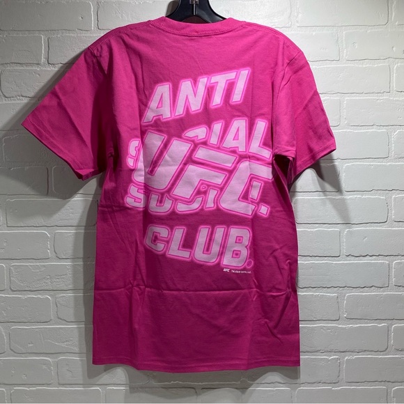 NEW - Anti Social Social Club - Suga Sean UFC Tee Tshirt - Pink  - MEDIUM - Picture 4 of 6